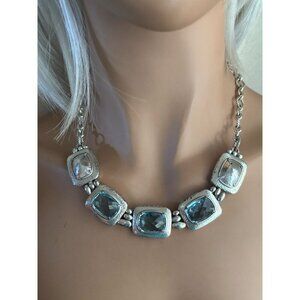 BRIGHTON Balanced Aqua Blue Collar Necklace YOUR TRUE COLOR . Extension